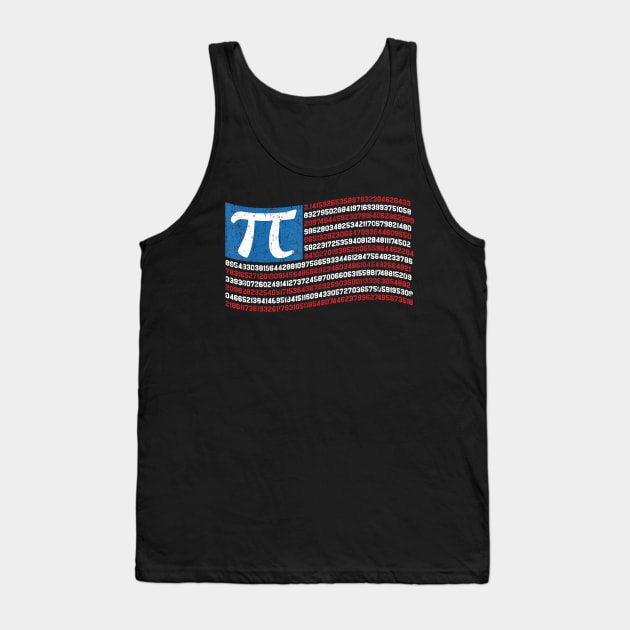 4th of July Pi Shirt American Pi Math Tank Top by Haley Tokey